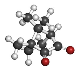 Obraz premium Camphorquinone visible-light photoinitiator molecule. 
