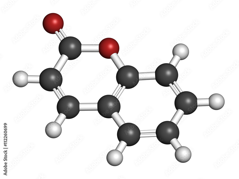 Poster coumarin herbal fragrant molecule.