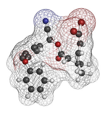 Deltamethrin insecticide molecule (synthetic pyrethroid). 