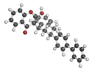 Difenacoum rodenticide molecule (vitamin K antagonist).