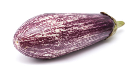 striped eggplant isolated on white