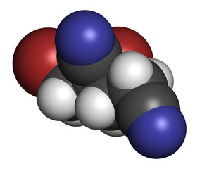 Methyldibromo glutaronitrile preservative molecule. 