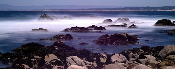 Papier Peint Lavable Côte Laps de temps la baie de Monterey en Californie