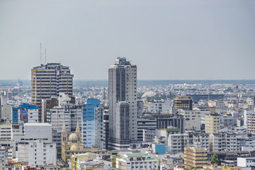 Fototapeta na wymiar Aerial View of Guayaquil from Cerro Santa Ana