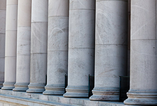 Doric stone columns.