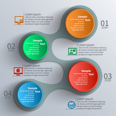 Abstract 3D Paper Infographics