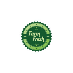 fresh eco friendly green theme label