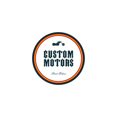 vintage motorcycle badge theme