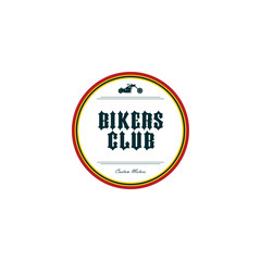 vintage motorcycle badge theme