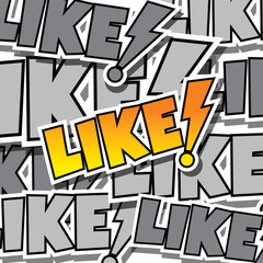 cartoon comic text like