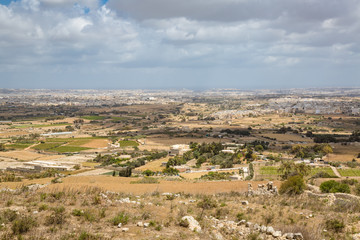 Fototapeta na wymiar View of the Maltese countryside