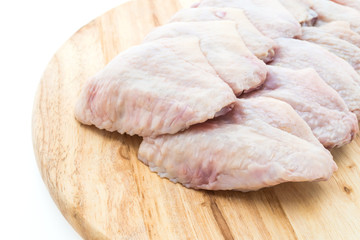 Raw fresh chicken wing