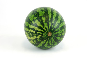single watermelon on white background