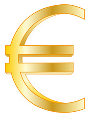 Sign euro golden