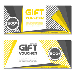 Fototapeta premium Gift voucher. Vector, illustration. Voucher template.