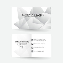 Naklejka premium vector Modern simple light business card template with flat user