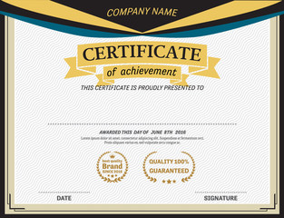 Obraz premium certificate diploma template vector illustration design