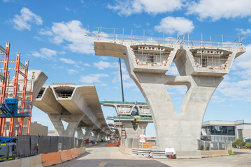road currently under construction at several levels to increase traffic