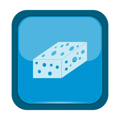 Sponge Icon on a blue button