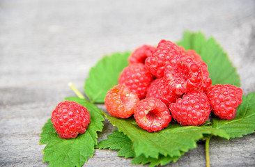 Fresh ripe raspberry