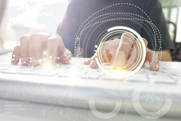 business with computer  connection technology interface 