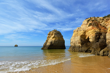 Fototapeta na wymiar Great view of a Praia da Rocha in Portimao. Algarve region. Portugal.