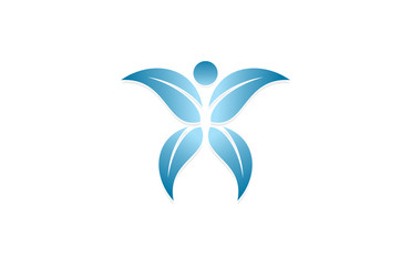 human buterfly logo