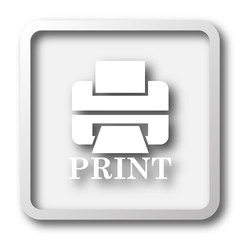 Printer with word PRINT icon
