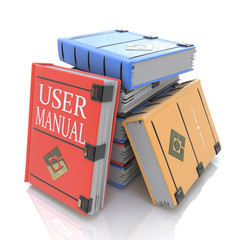 User manual books - obrazy, fototapety, plakaty