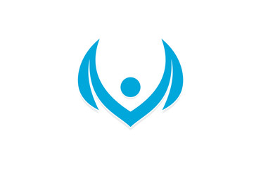 M human icon logo