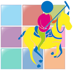 Sport icon design for equestrian