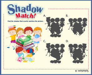 Game template with shadow matching children