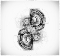 Black & white fractal illustration