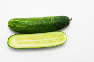 cucumber on white background