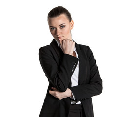 Fototapeta premium Businesswoman isolated on white