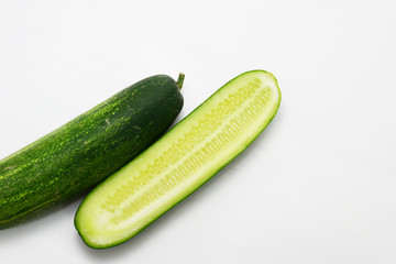 cucumber on white background