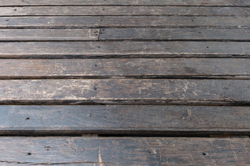 Obraz na płótnie Canvas Close up of old wooden plank floor, texture