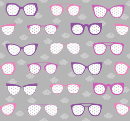 pink and purple sunglasses summer pattern