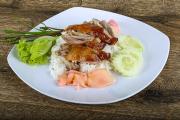 Roasred duck with rice