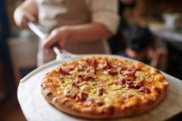 Photo sur Plexiglas Pizzeria Pizzas fraîches