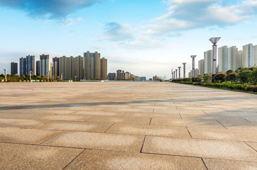 Obraz premium Dusk city square