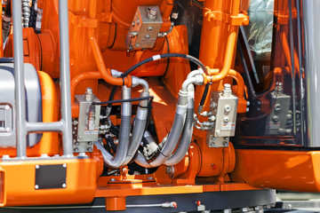 Excavator digging detail