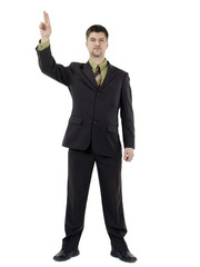 businessman gesturing a hand sign