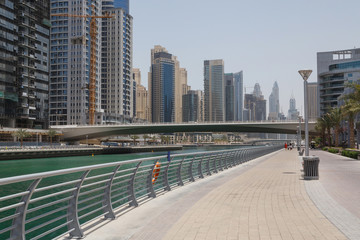 Fototapeta na wymiar sight of district Marina in Dubai