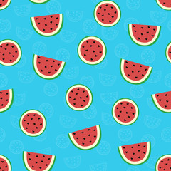 watermelon summer vivid colors seamless pattern
