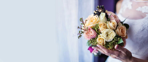 bridal bouquet in hands