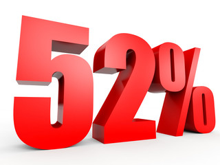 Discount 52 percent off. 3D illustration.