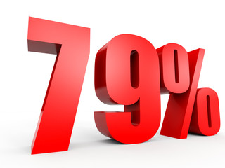 Discount 79 percent off. 3D illustration.