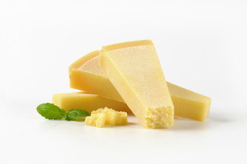 wedges of parmesan cheese