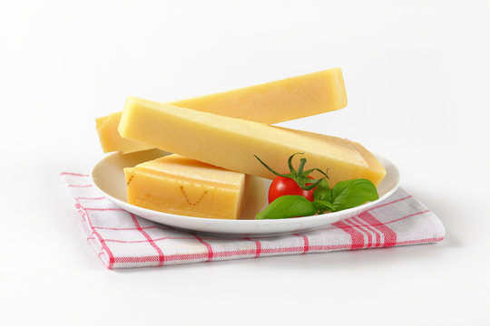 wedges of parmesan cheese